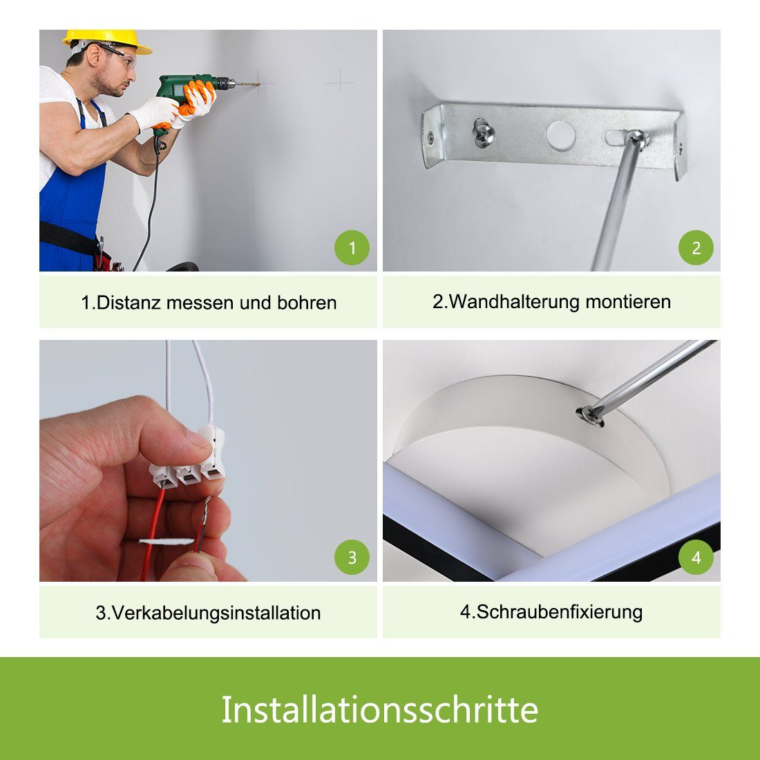 S'AFIELINA LED Wandleuchte LED Wandleuchten Modern 120° Winkel Innen Modern Wandlampe, 3 Lichtfarben 3000K/4000K/6000K Wandbeleuchtung