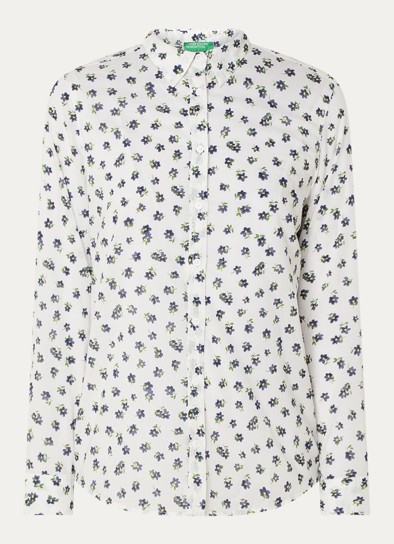 Benetton  Blouse met print en stretch