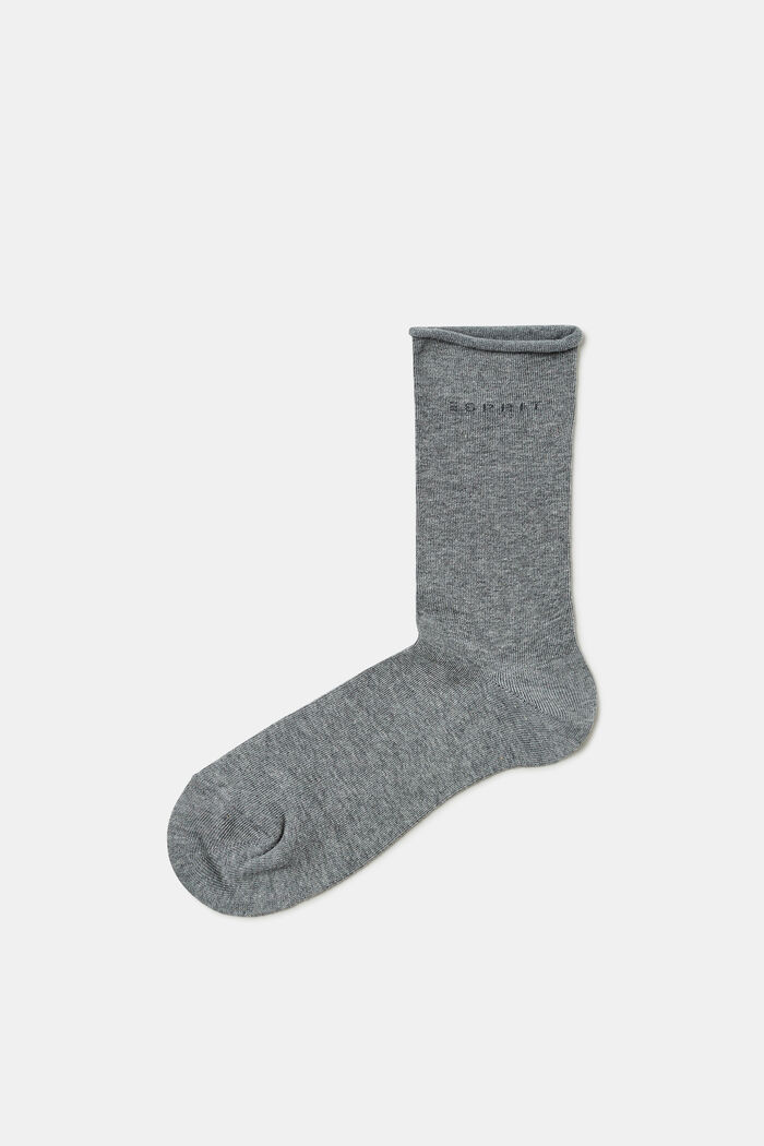 Doppelpack Socken mit Rollkanten, Bio-Baumwolle