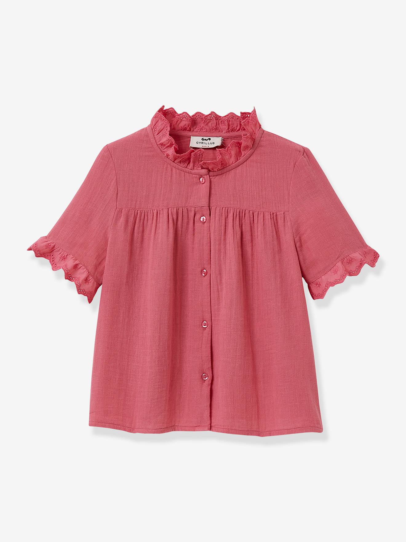 Cyrillus Mädchen Bluse CYRILLUS, Bio-Baumwolle - rosa
