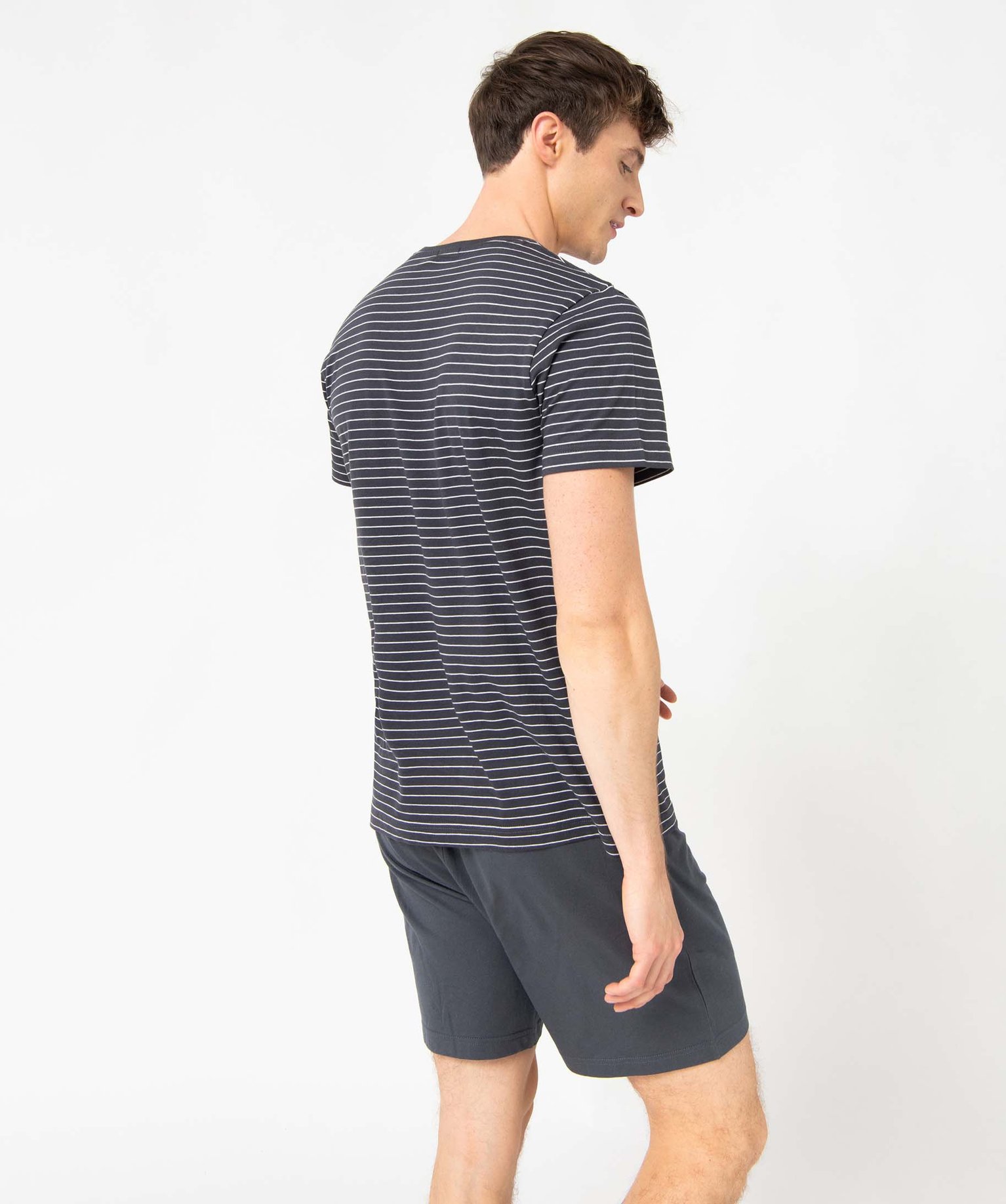 Pyjashort homme mix&match imprimé cur marine | GEMO