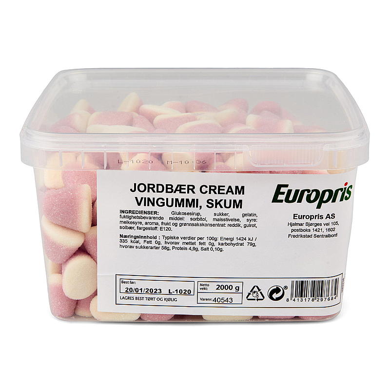 KnallGodt Jordbær Cream 2 kg