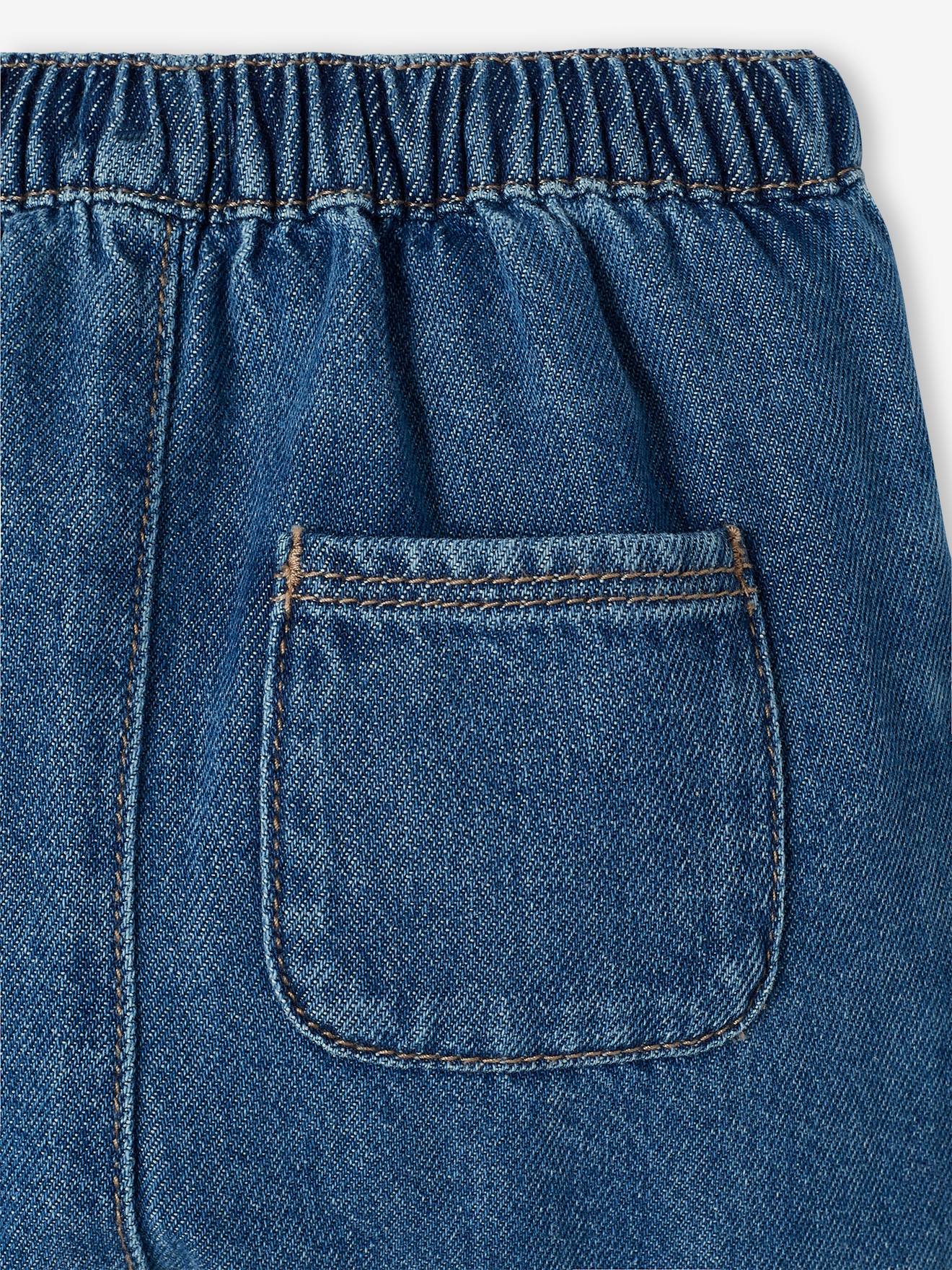 Vertbaudet Baby Pluderhose, Denim - dark blue