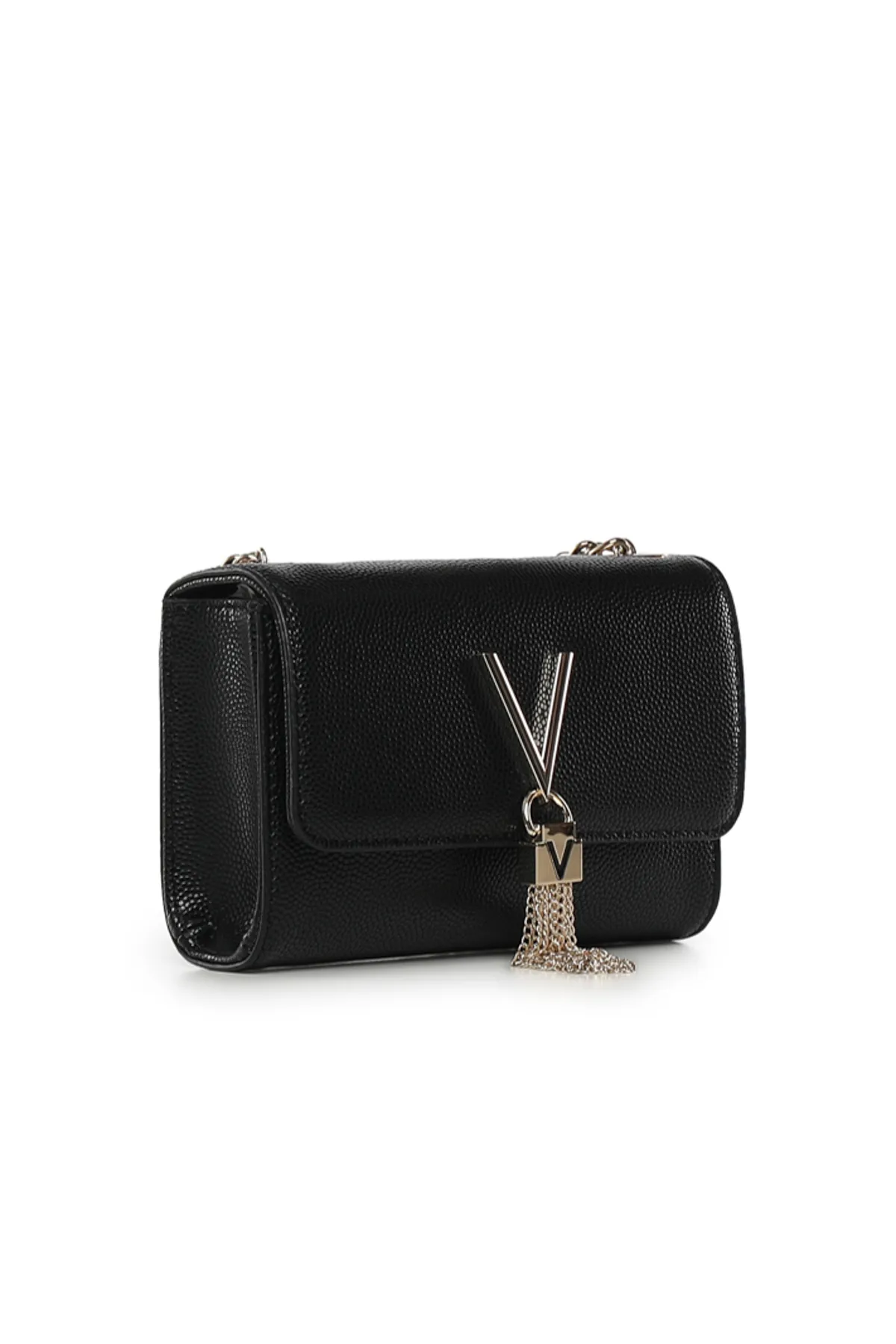 Mario Valentino  Schwarze Damen Portfolio Tasche Vbs1r403gnero/gold