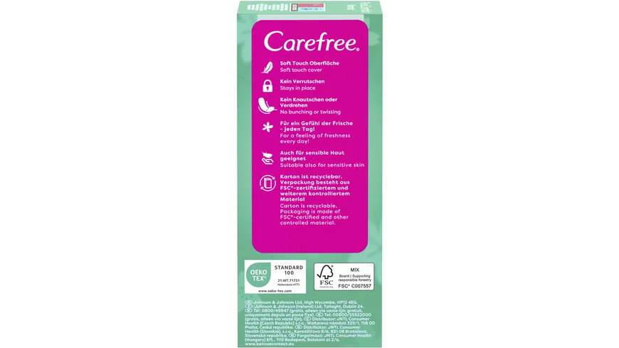 Carefree FlexiComfort Normal x44 Slipeinlagen ohne Duft