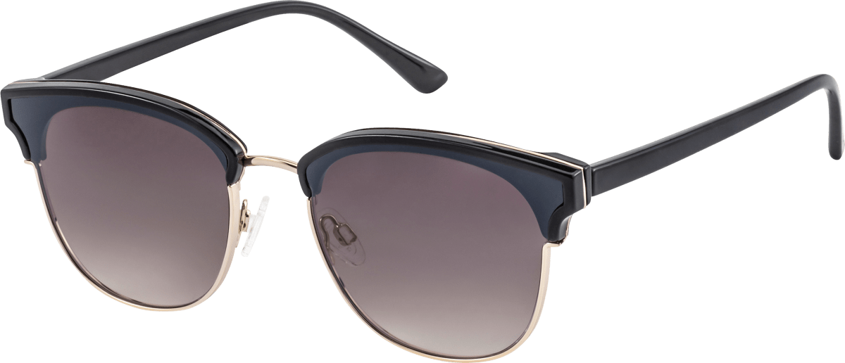 Sonnenbrille Erwachsene mit schwarz-goldenem Rahmen und getönten Scheiben, 1 St