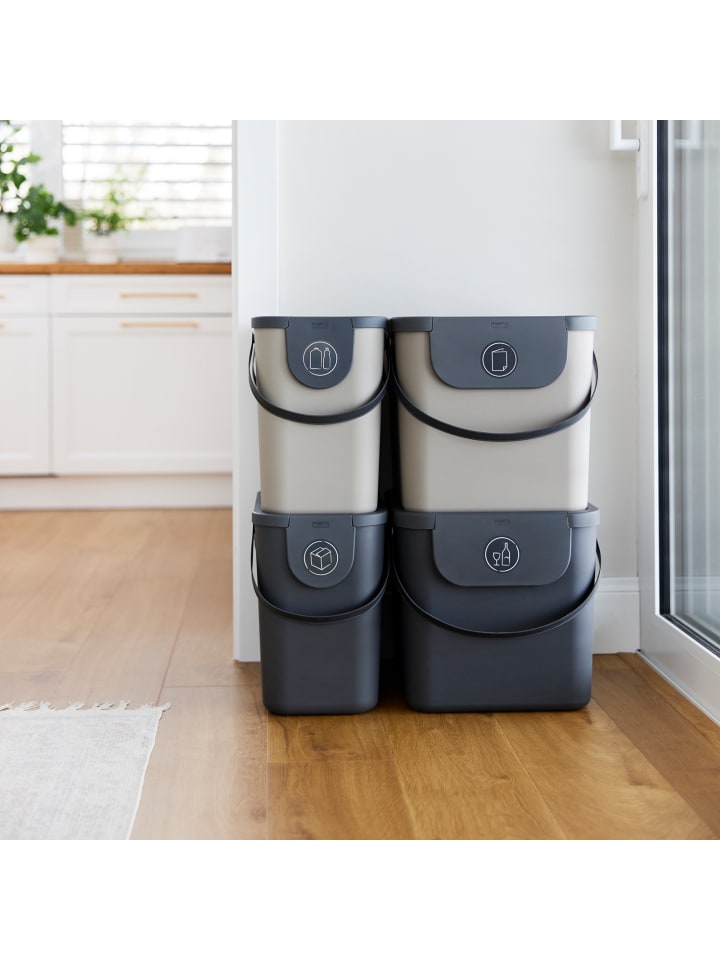 Rotho Albula Mülltrennungssystem 25l für die Küche in Cappuccino günstig kaufen onesize