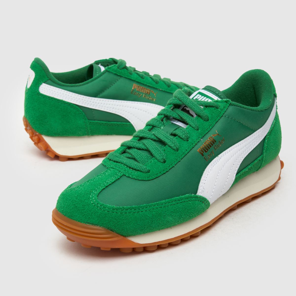 PUMA gröna easy rider vintage pojkar ungdomsskor