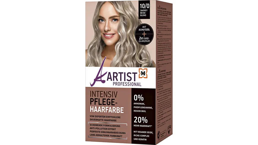 ARTIST Professional Intensiv Pflege-Haarfarbe 10/0 - smokey beigeblond