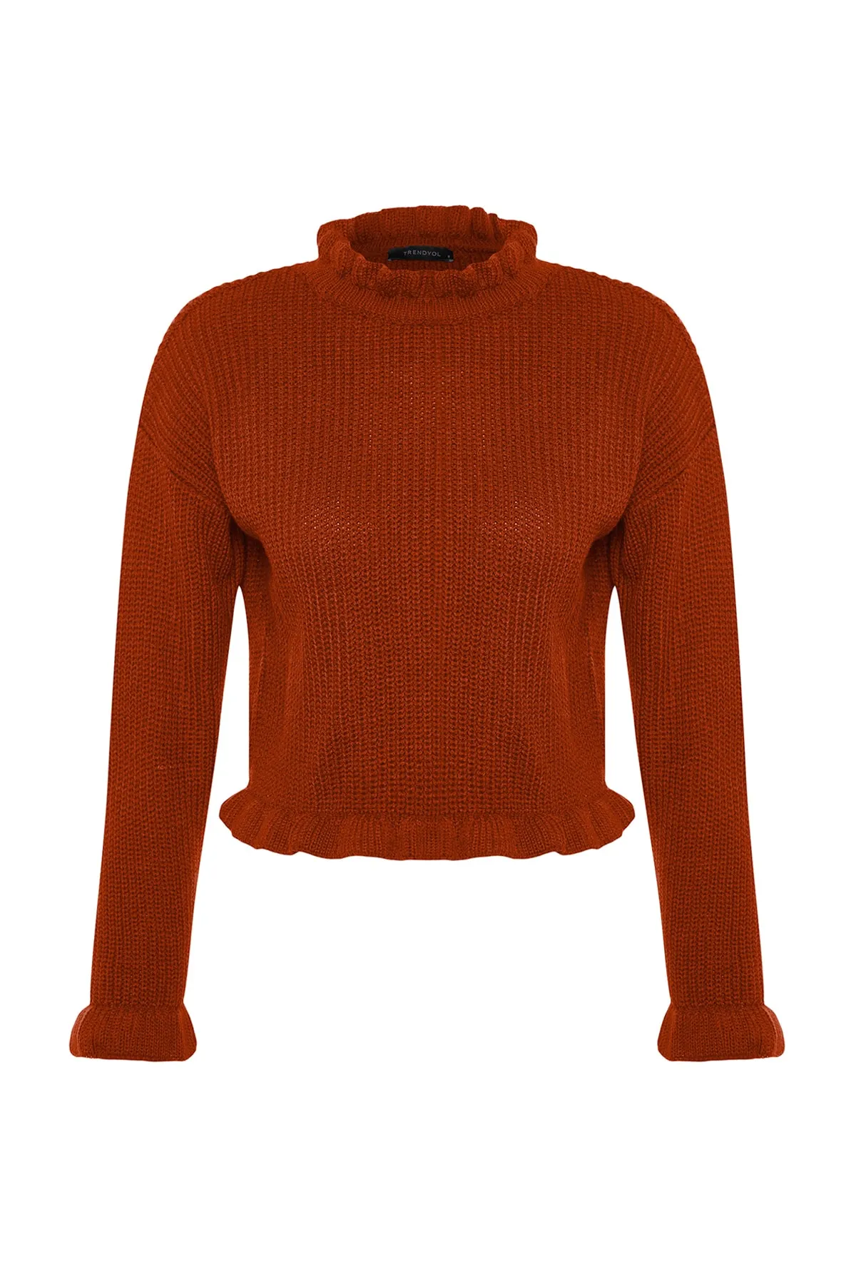 Trendyol Collection  Kurzer Strickpullover mit Kachelmuster TWOAW22KZ0530