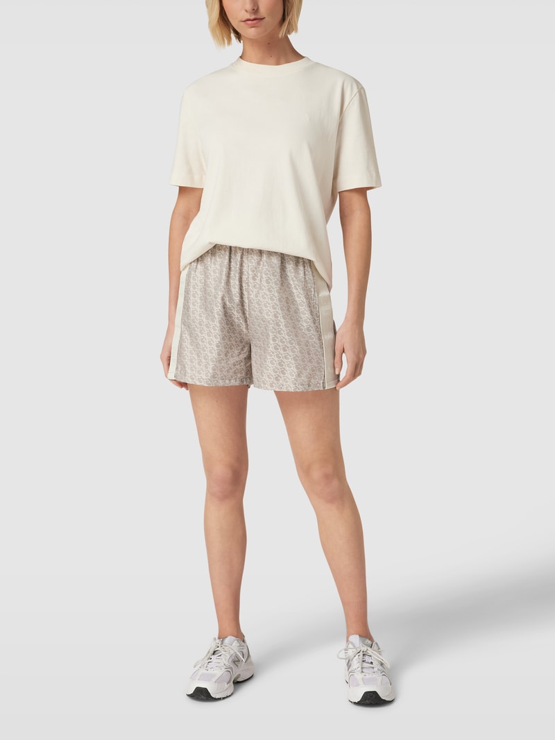 Shorts mit Label-Details Modell 'ALETHEA' in mittelbraun