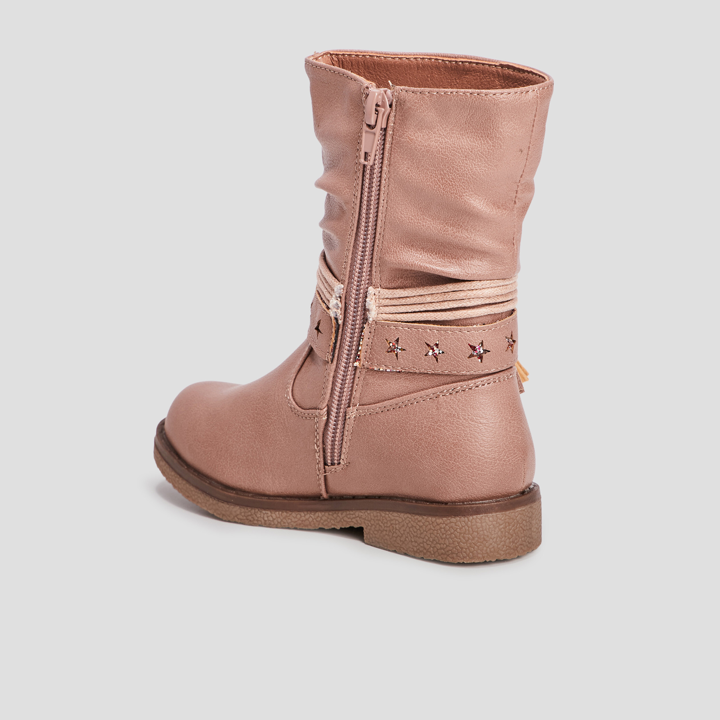 Bottes avec brides rose fille | La Halle