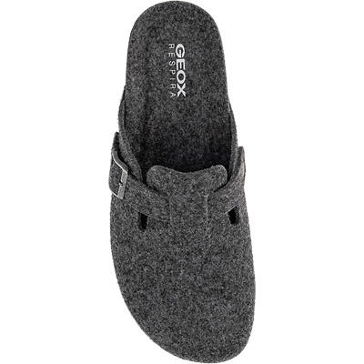 GEOX, Pantoffeln, Textil, dunkelgrau meliert