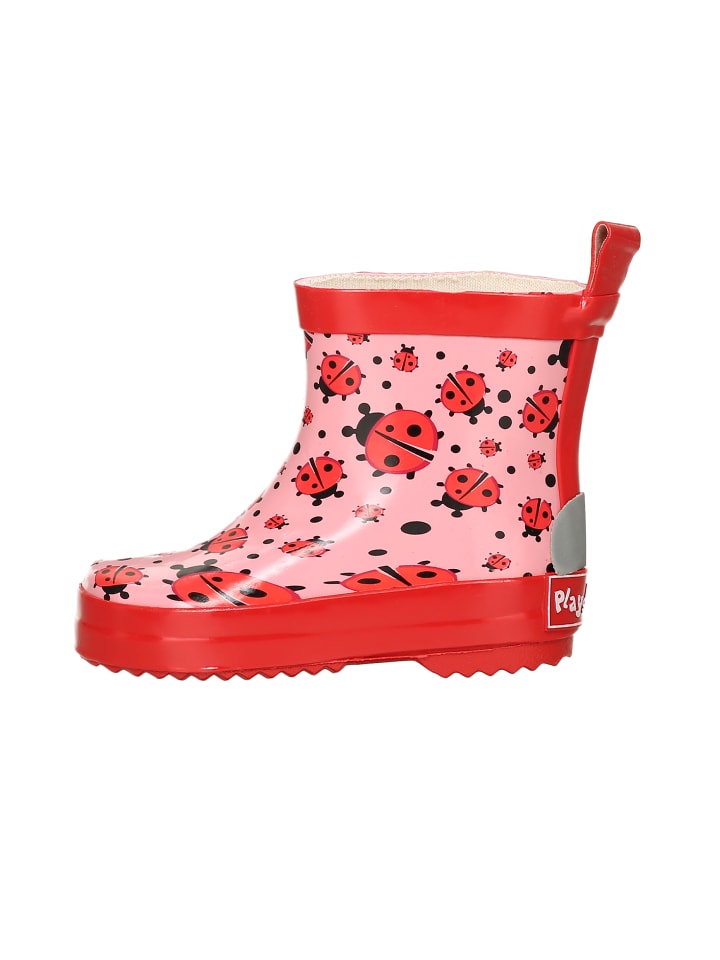 Playshoes Gummistiefel Halbschaft Marienkäfer in Rosa günstig kaufen