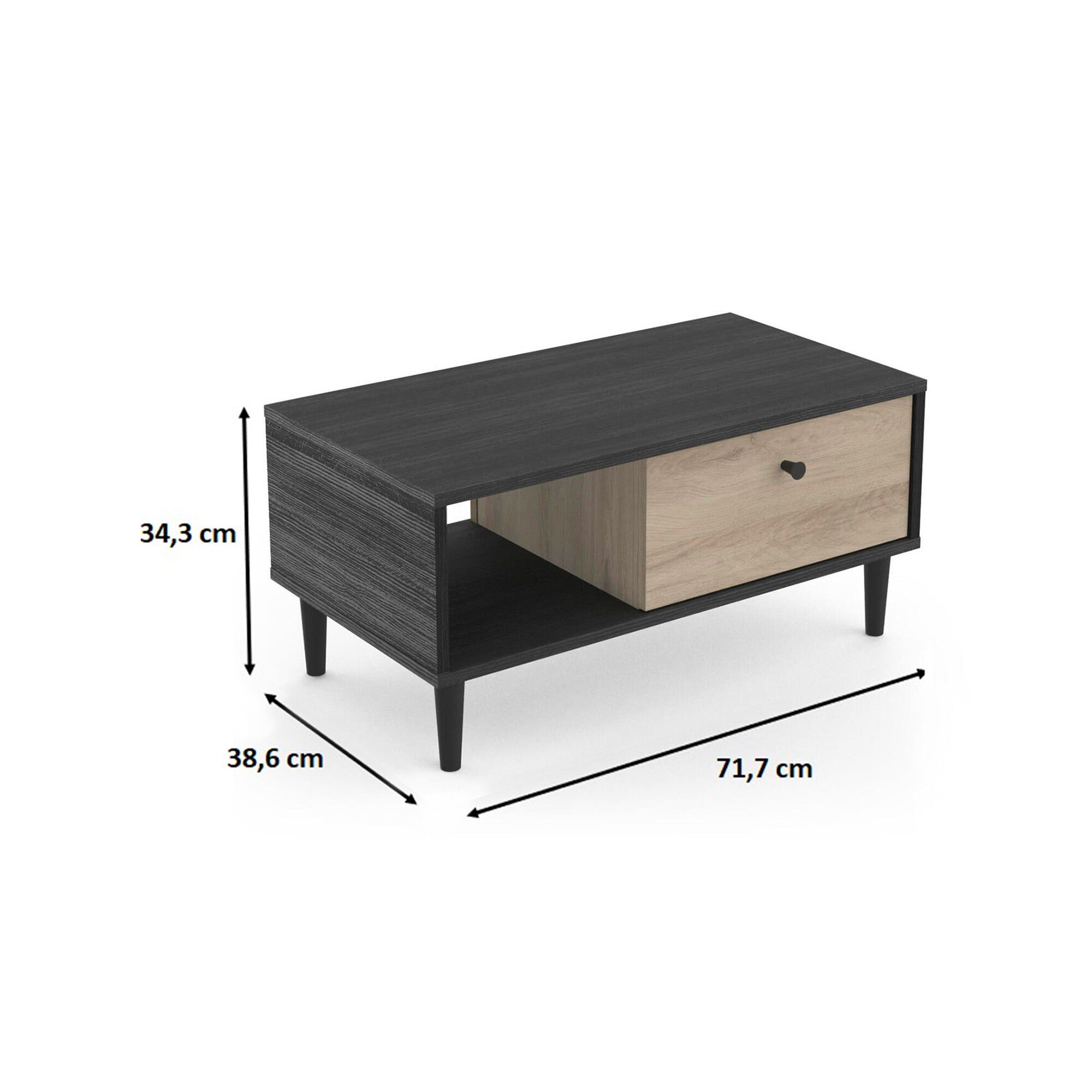 Table de chevet HAMFIELD 1 niche – 1 tiroir