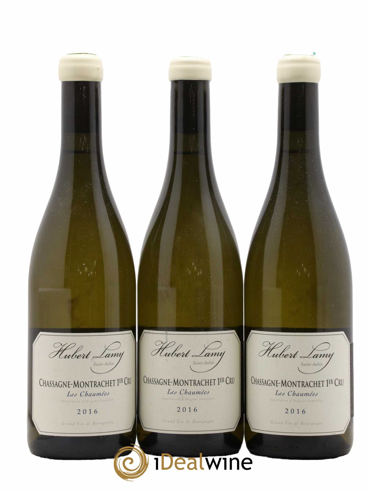 Chassagne-Montrachet 1er Cru Les Chaumées Hubert Lamy  2016 - Lot de 3 Bouteilles