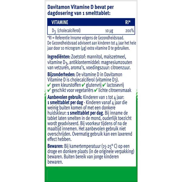 Davitamon D-vitamiini lapsille sulavat tabletit 150 kpl