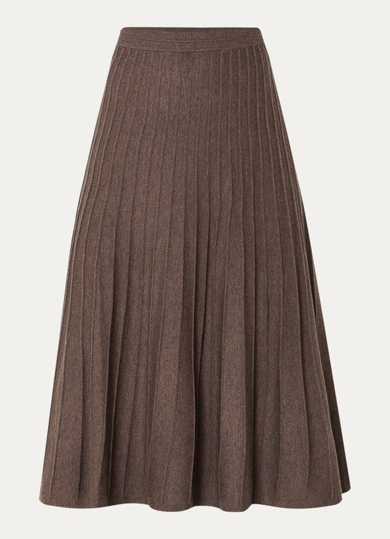 ba&sh Jada rib-knit midi skirt in wool blend