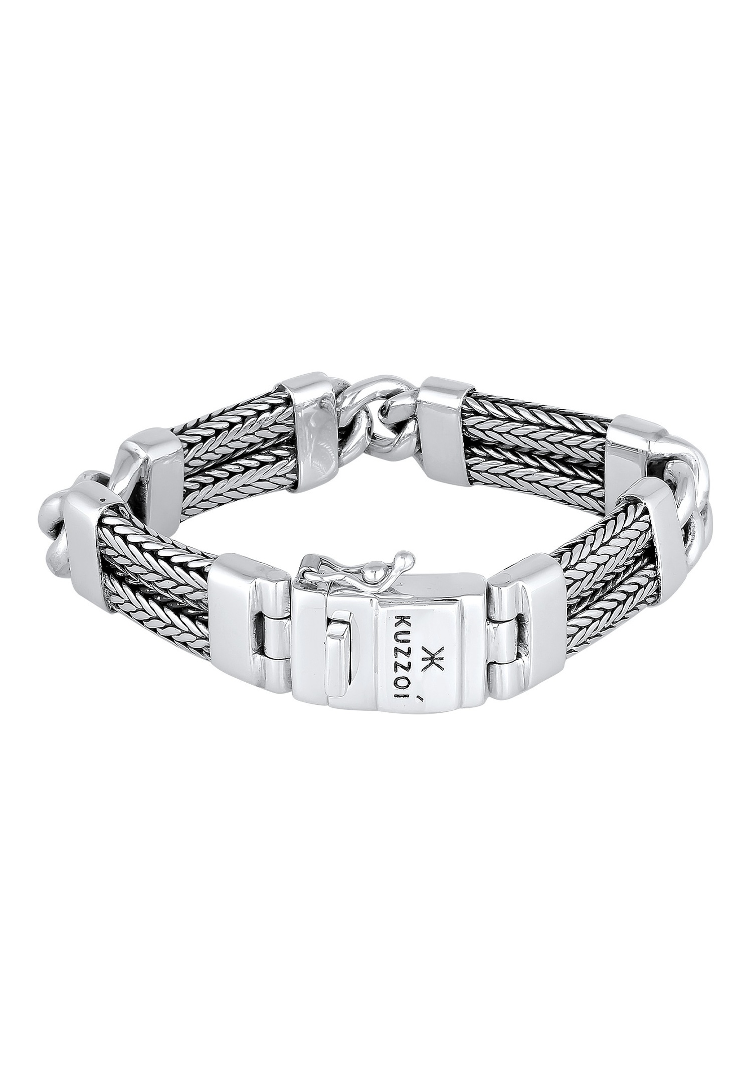 KUZZOI Armband Herren Gliederarmband Schlangenkette 925 Silber