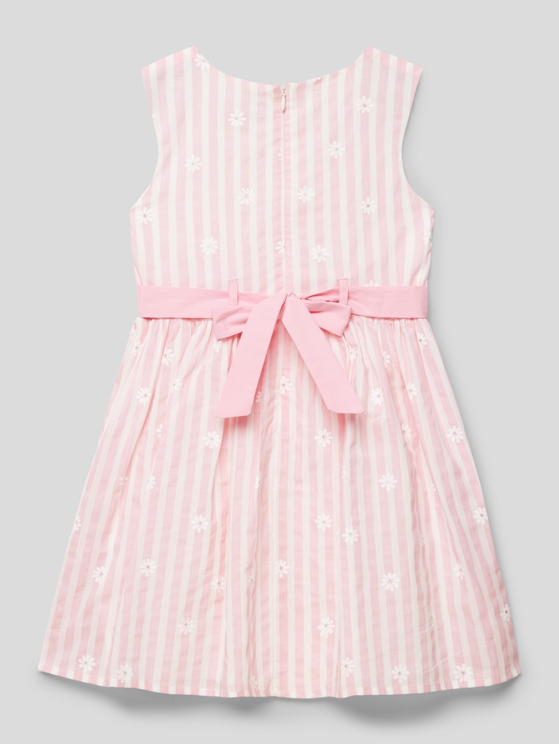 Minikleid mit Streifenmuster in rosé