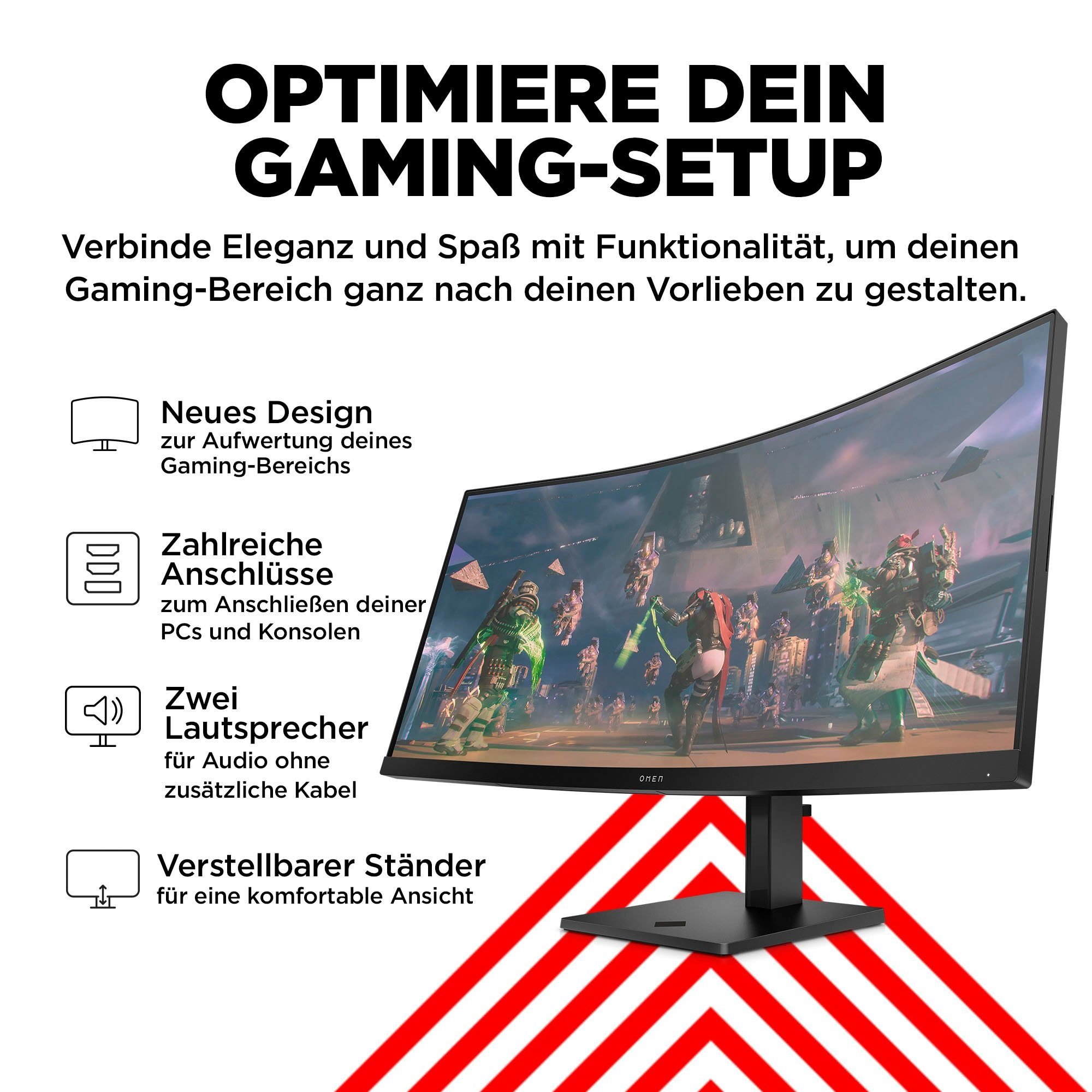 HP OMEN 34c (HSD-0159-A) Curved-Gaming-Monitor (86,4 cm/34 