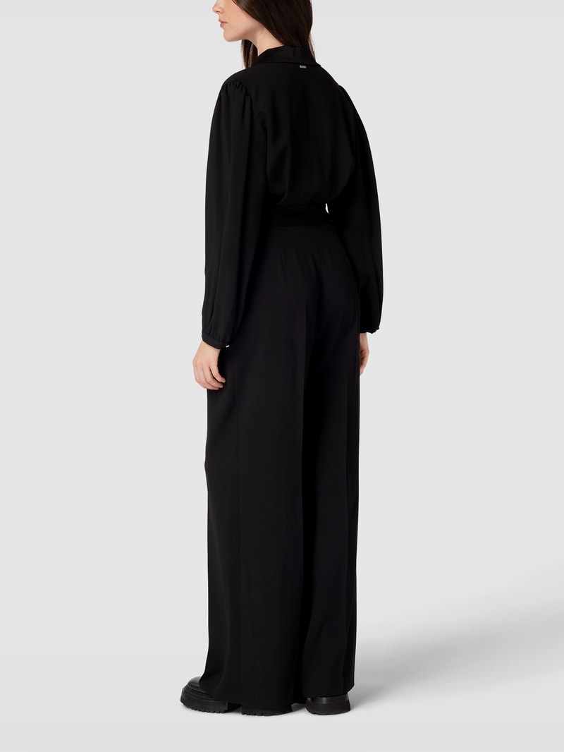 Jumpsuit mit Stoffgürtel Modell 'Duxea' in schwarz
