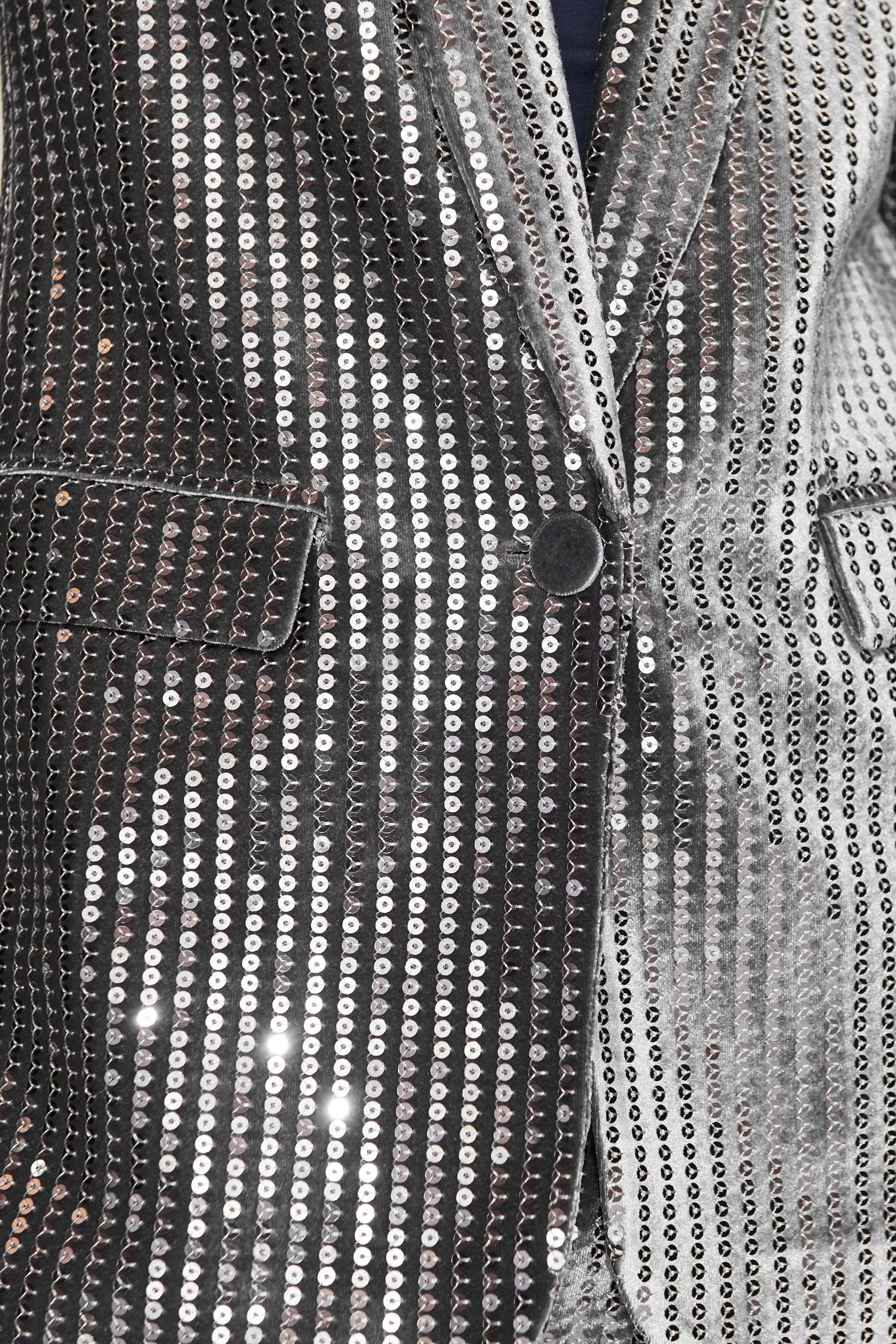 Next Jackenblazer Figurbetonter Samt-Blazer mit Pailletten (1-tlg)