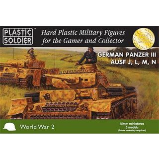 15mm WW2 German Panzer III Ausf. J, L, M and N Tank (5)