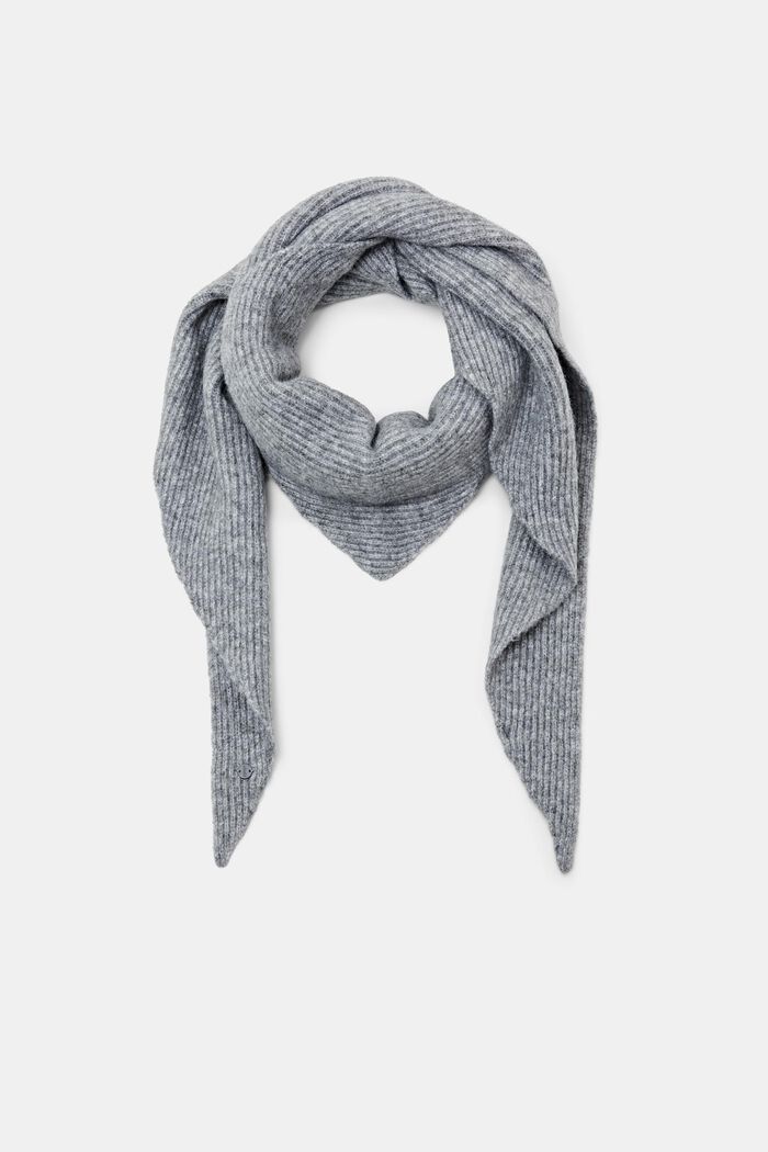 Dreieckiger Rippstrickschal