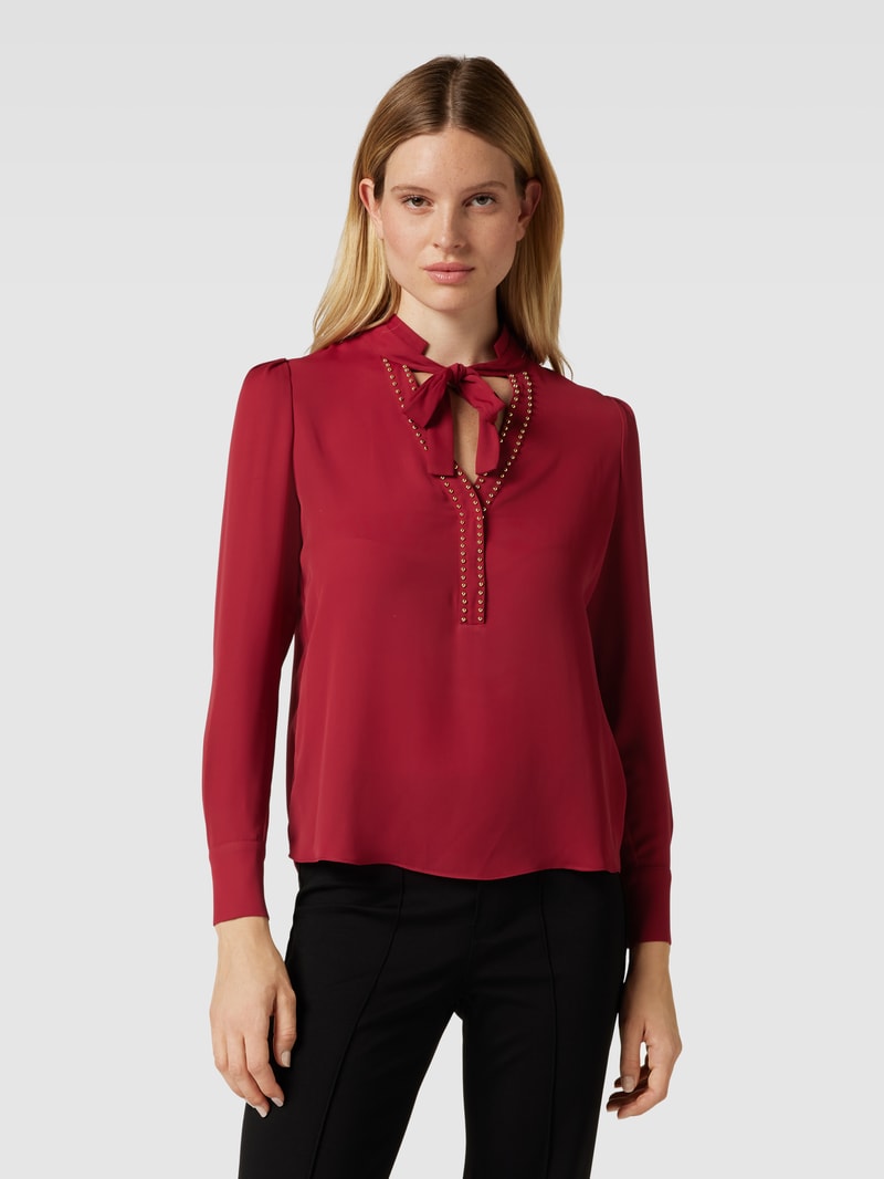 Blusenshirt mit V-Ausschnitt in rot