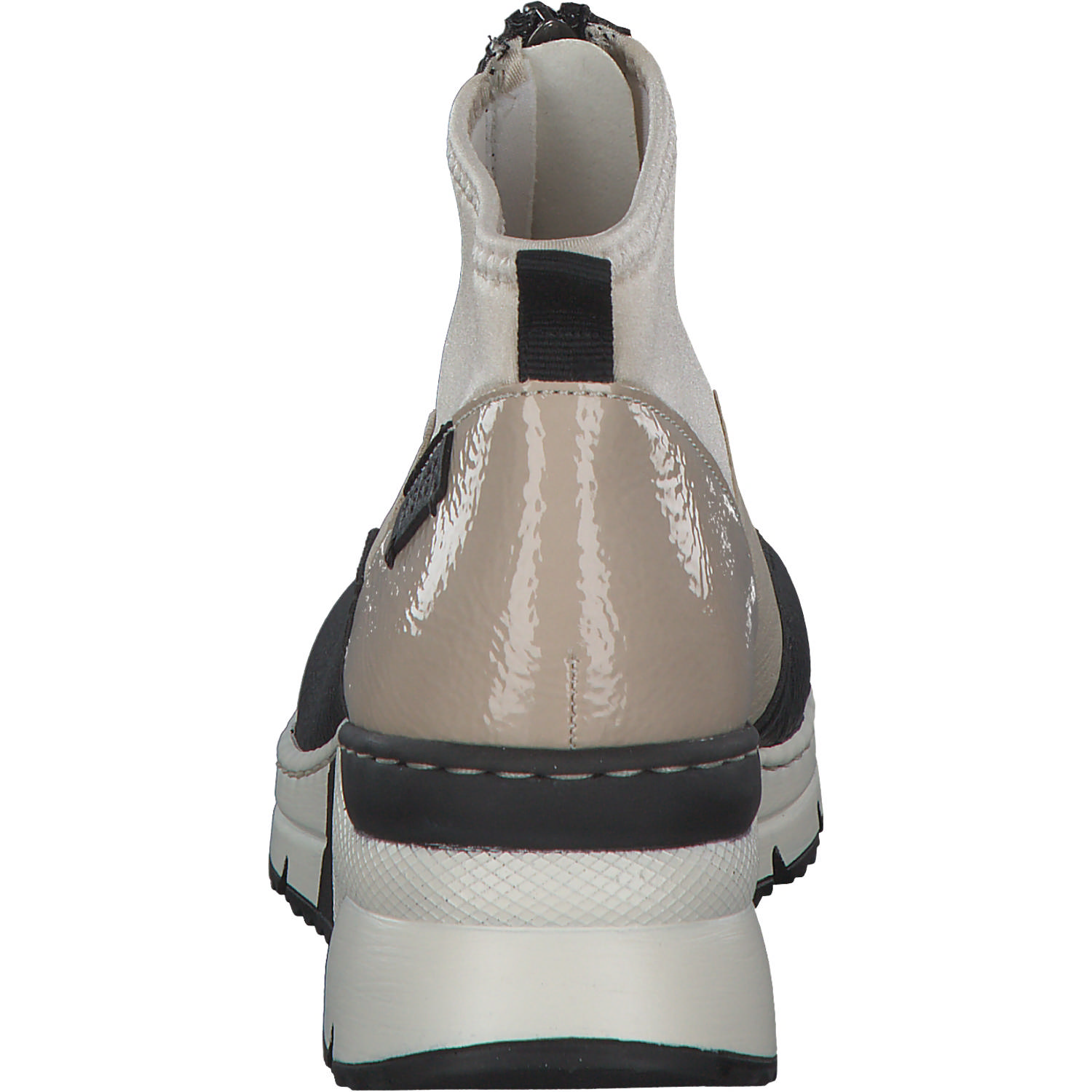 Rieker N6352, Stiefeletten, Damen, Schwarz/Weiss