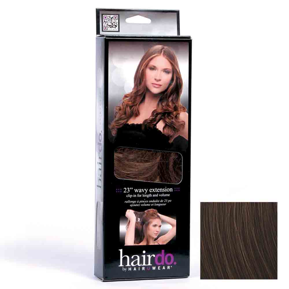 Hairdo Haarteil Clip in Wavy Extension R4 Midnight Brown 55cm