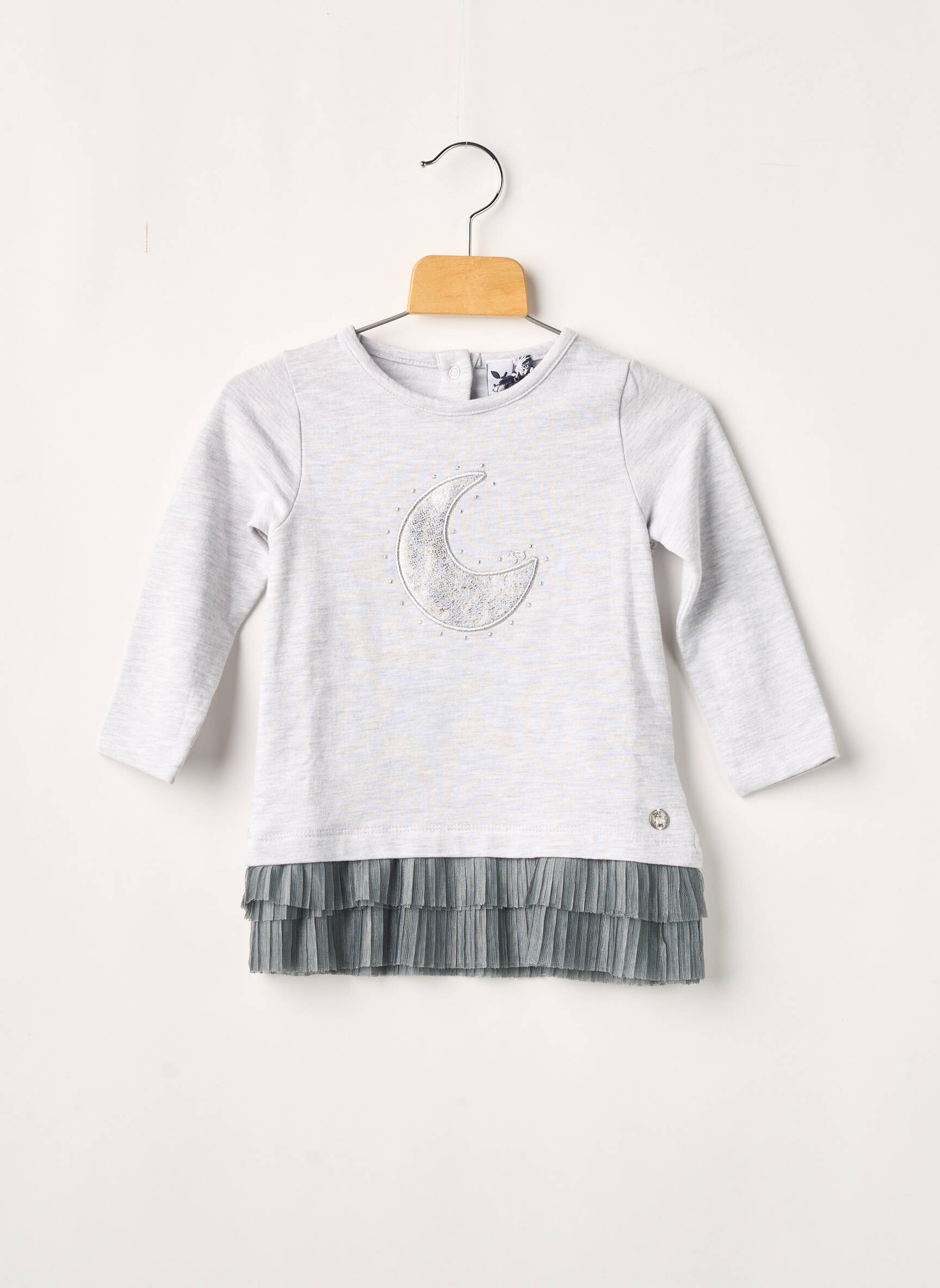 3 Pommes Robes Mi Longues Fille couleur gris