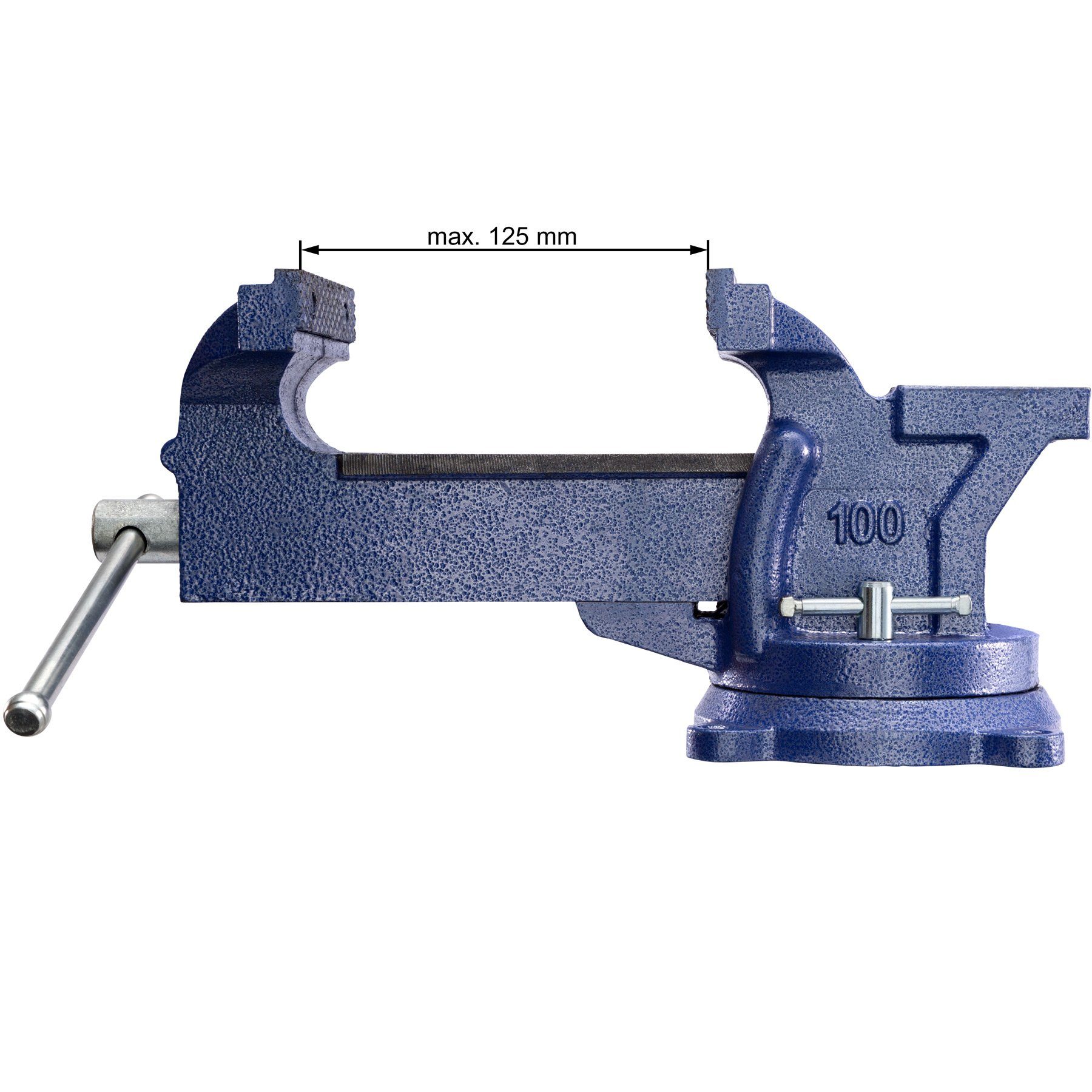 tectake Schraubstock Schraubstock 360° drehbar mit Amboss