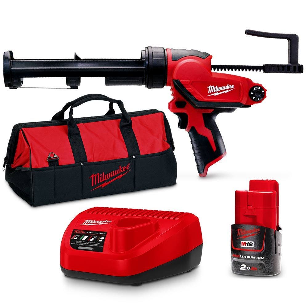 Kit de pistola de calafetagem MILWAUKEE 12V 2.0Ah 310ml M12PCG310-201B