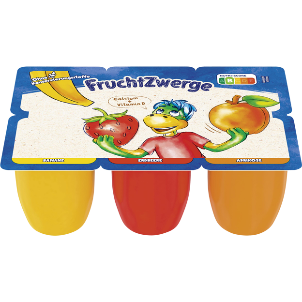 Danone Fruchtzwerge Banane, Erdbeere, Aprikose