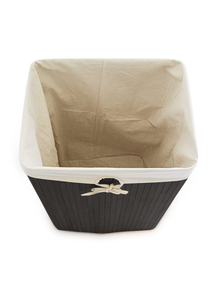 relaxdays Wäschekorb in Schwarz - (B)43,5 x (H)65,5 x (T)33,5 cm günstig kaufen onesize