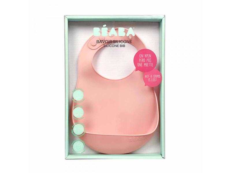 Bavoir silicone vieux rose