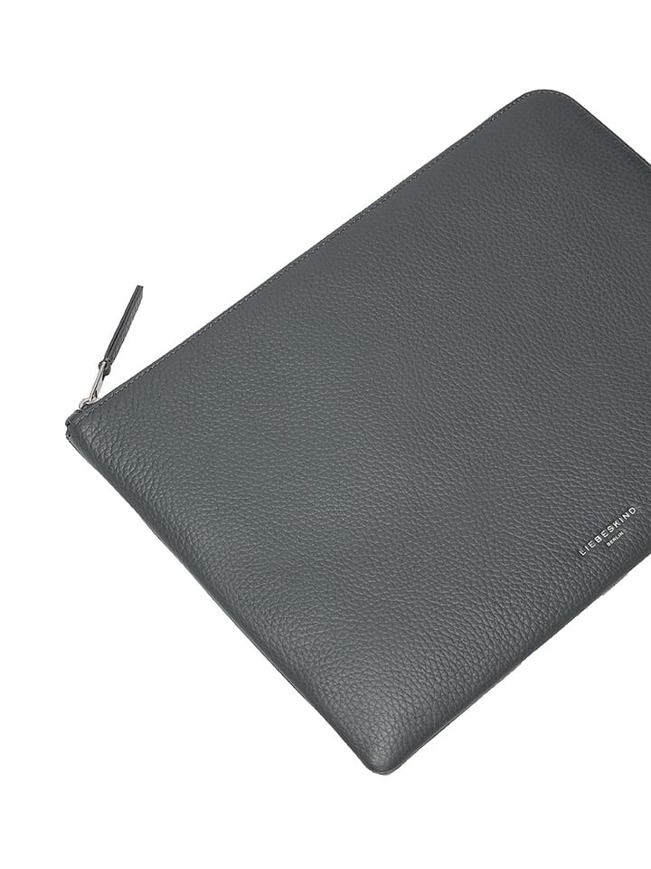 LIEBESKIND BERLIN Leder-Laptoptasche in Grau - (B)36 x (H)26 x (T)1 cm günstig kaufen onesize