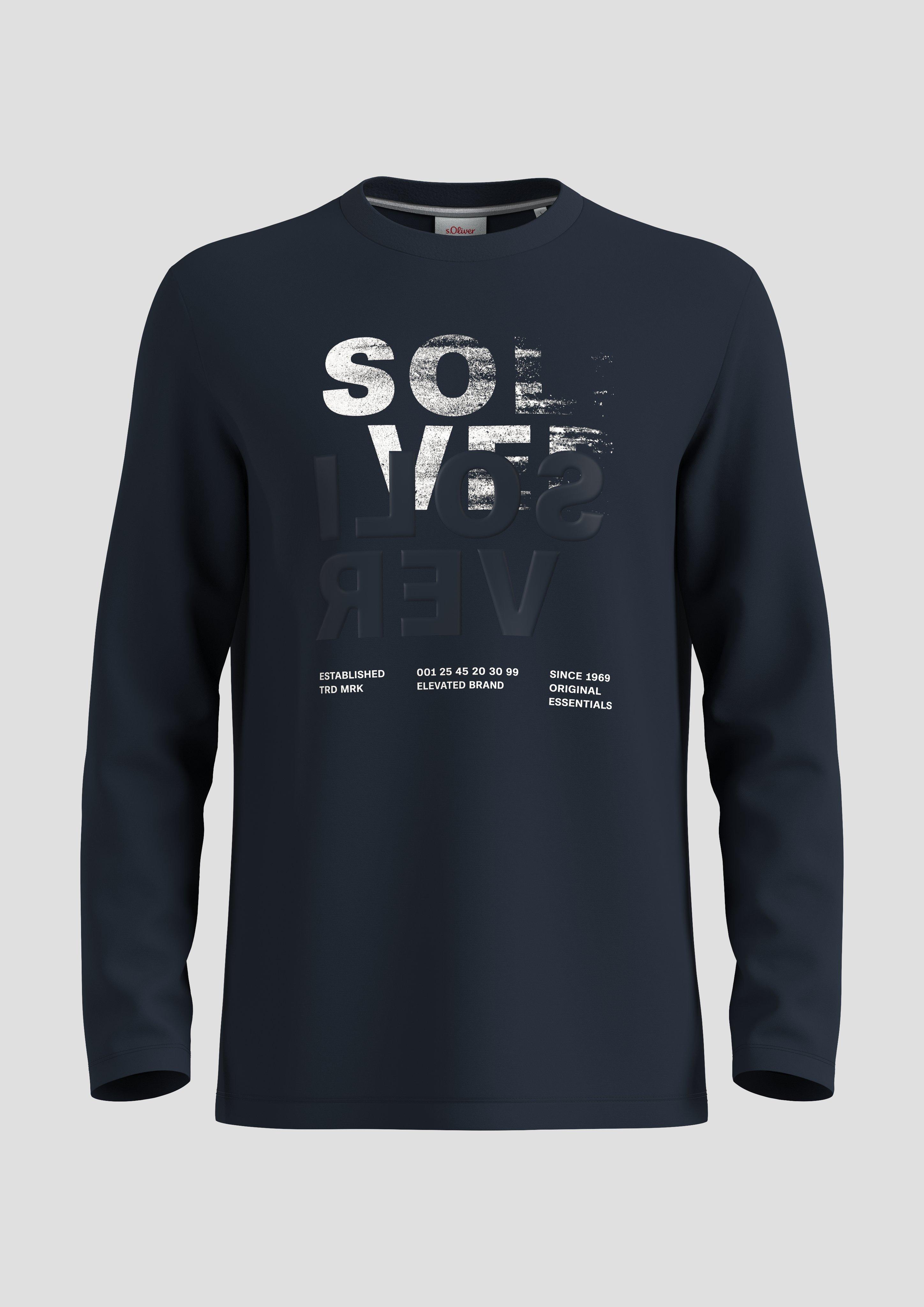 Longsleeve mit gummiertem Label-Print  2138671-59D1