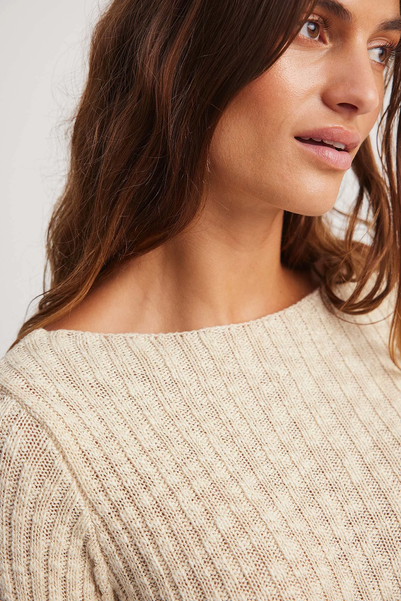 Maxistrickkleid mit Rundhalsausschnitt