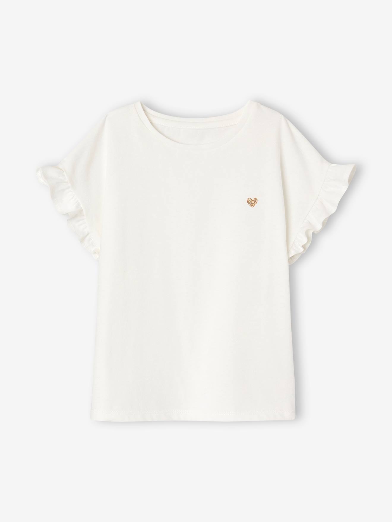 Vertbaudet Mädchen-Set: T-Shirt & Hose - wollweiß