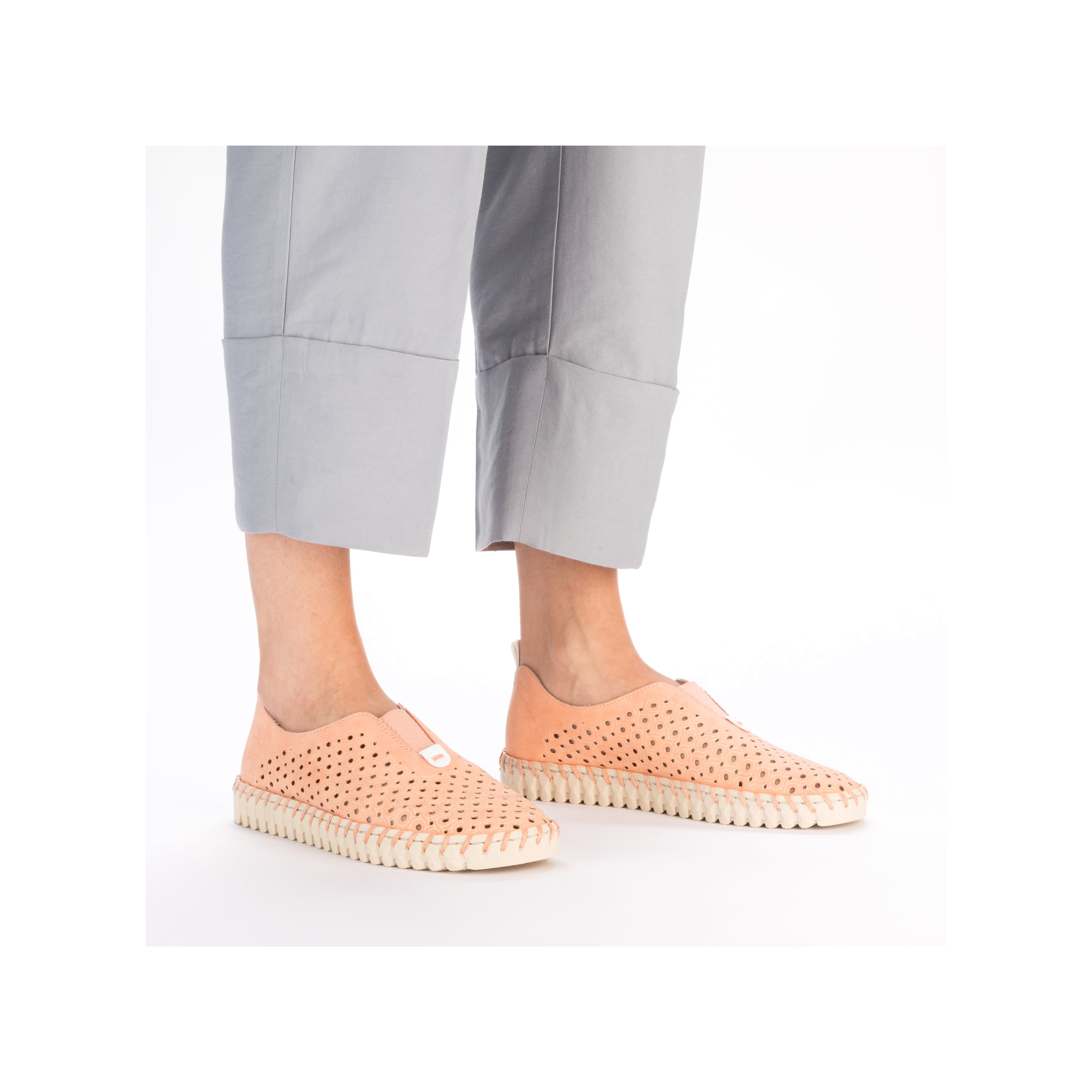 Rieker Damen Slipper hellorange
