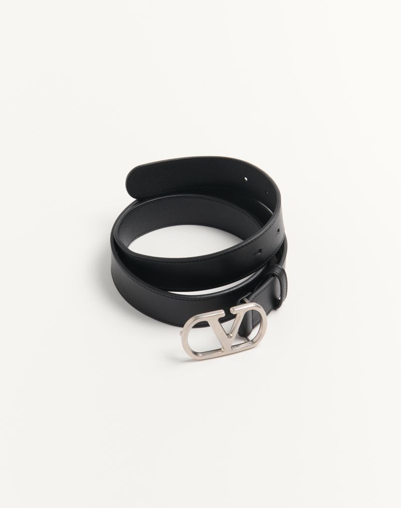 VLogo Signature Bælte i skinnende kalveskind 30 mm