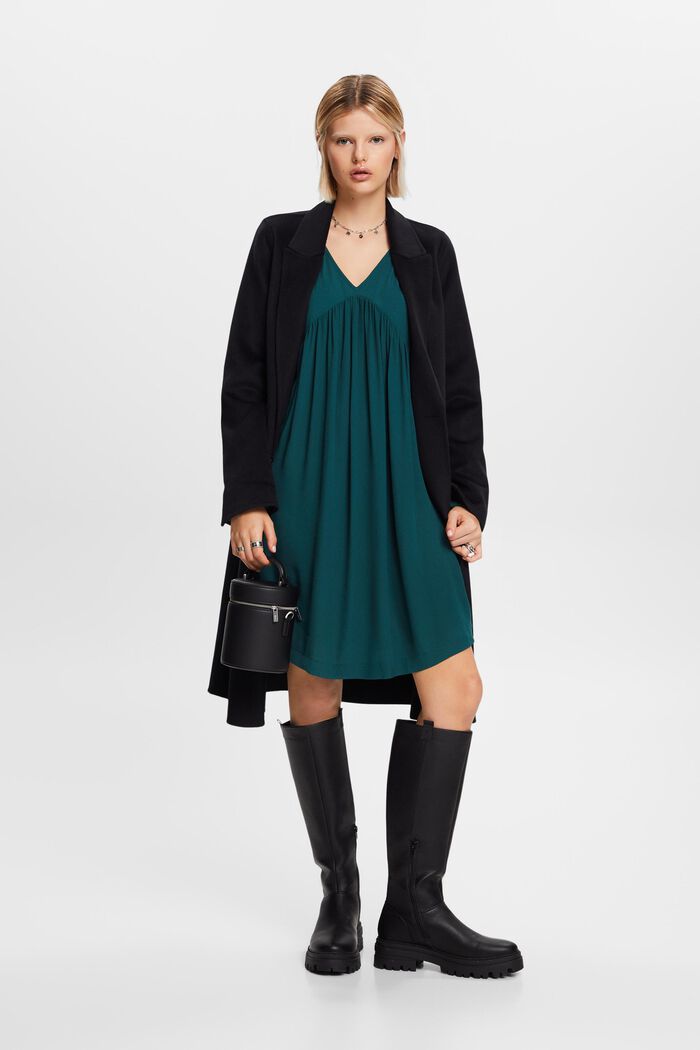 Chiffon-Minikleid in Crinkle-Optik