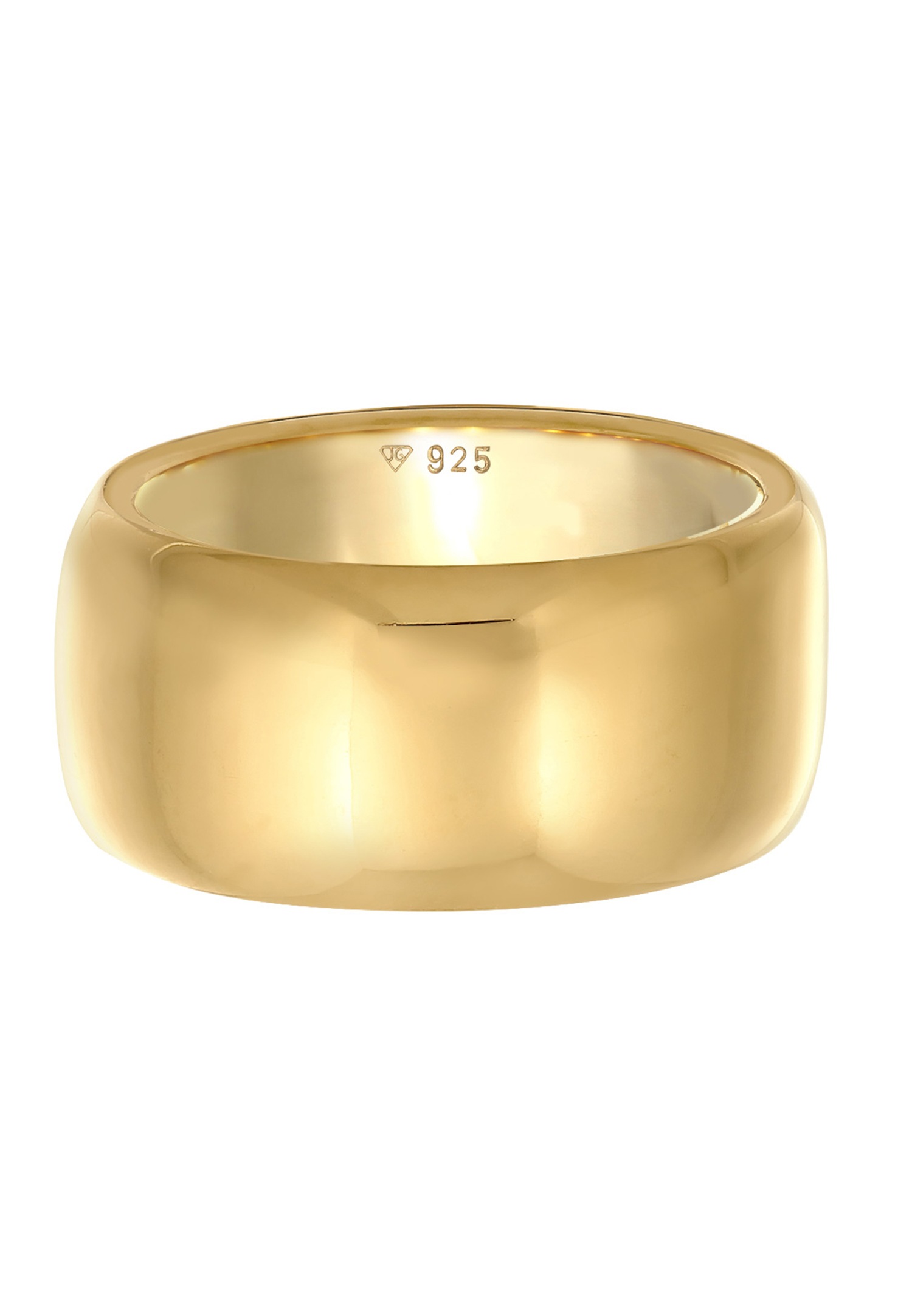 Anello da donna Elli PREMIUM a fascia larga, semplice e di tendenza, in argento sterling 925.