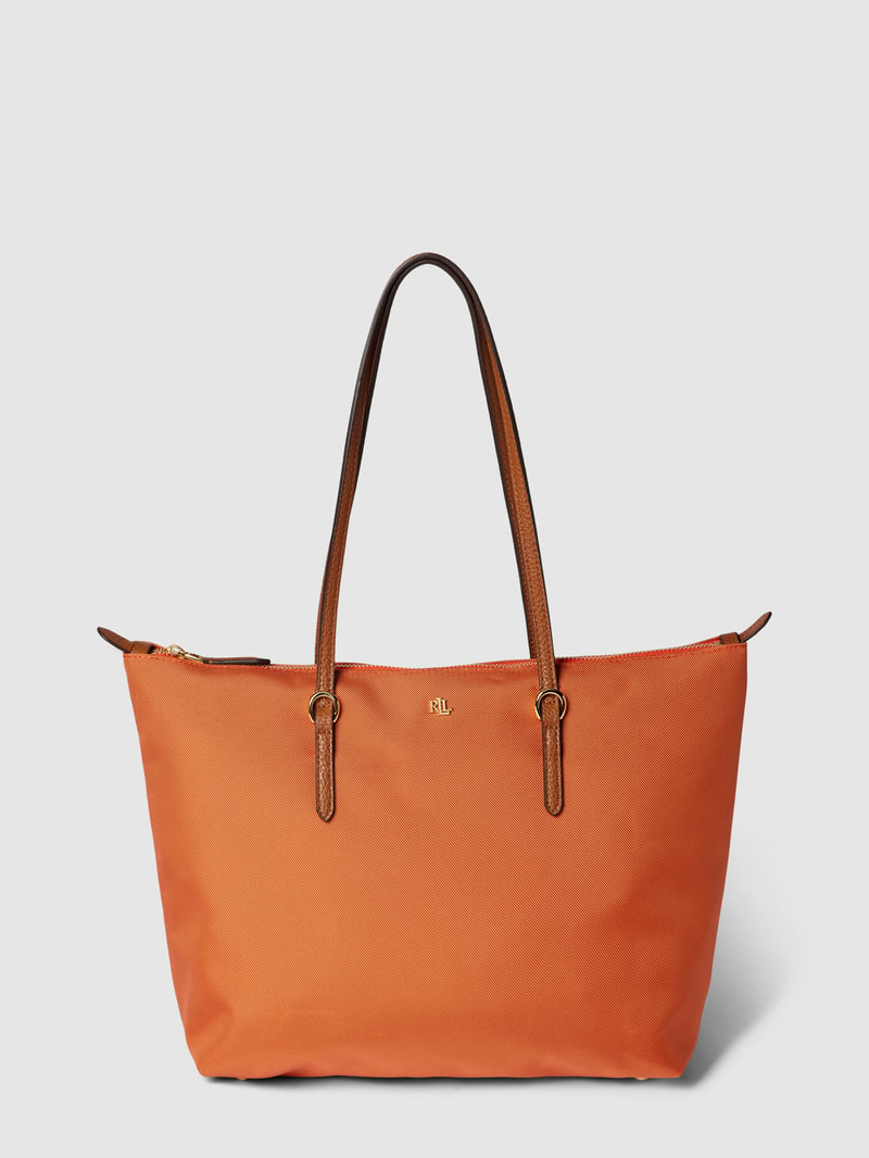 Tote Bag mit Label-Detail Modell 'KEATON' in orange