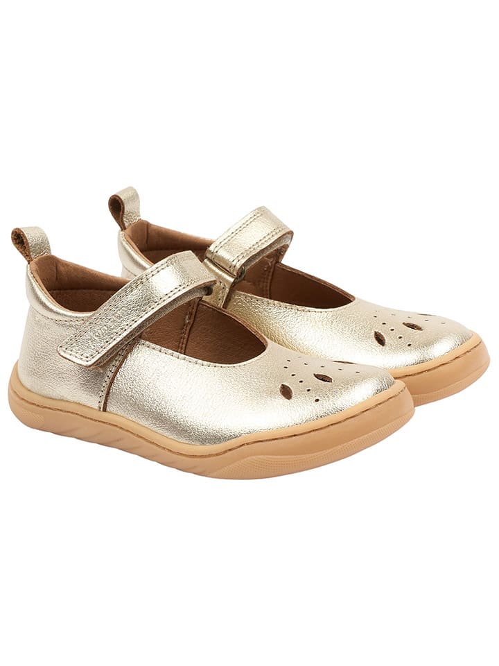 POM POM Leder-Barfußschuhe in Gold günstig kaufen