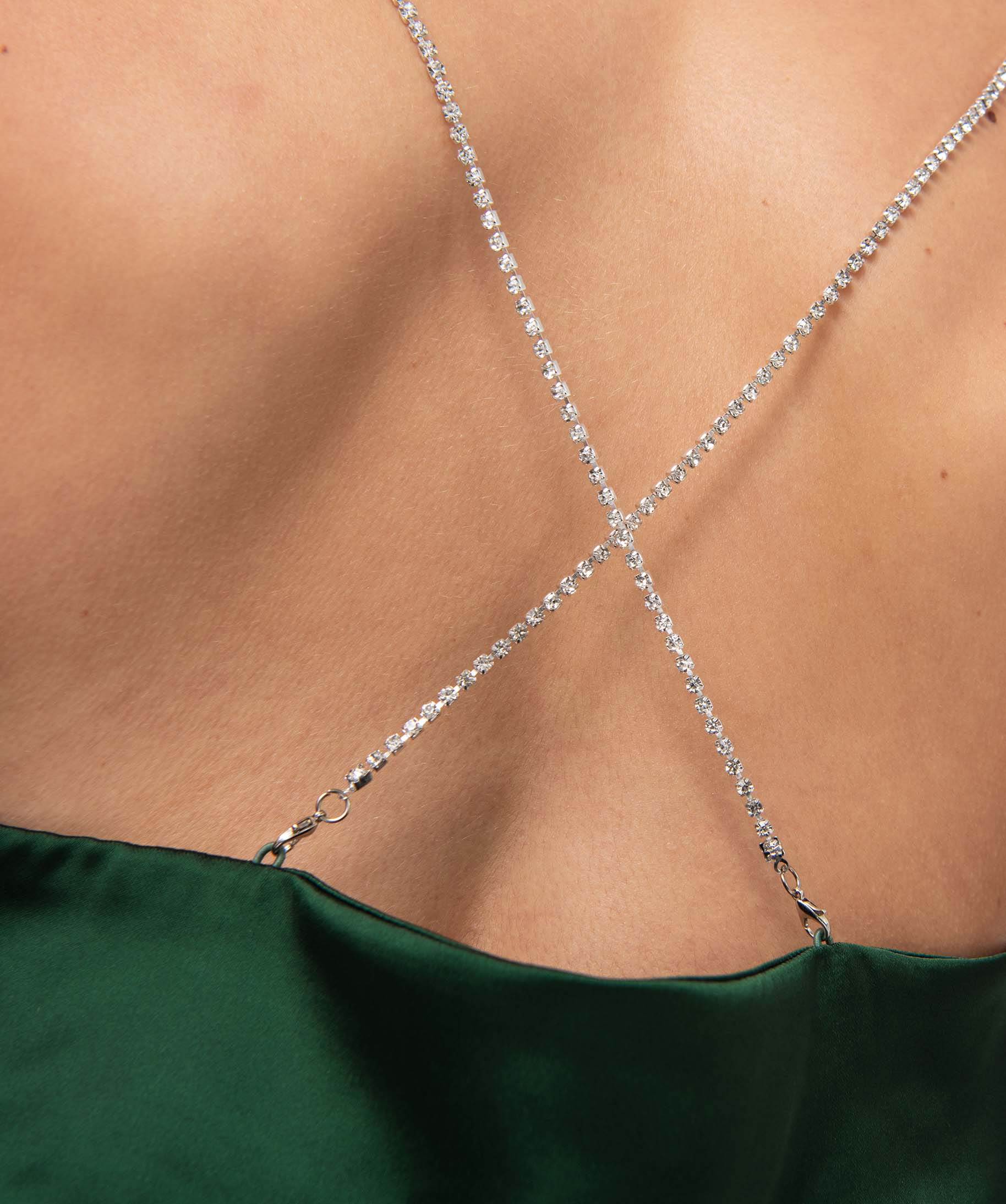 Blouse femme à fines bretelles strass Gémo x Nolwenn Crème vert | GEMO