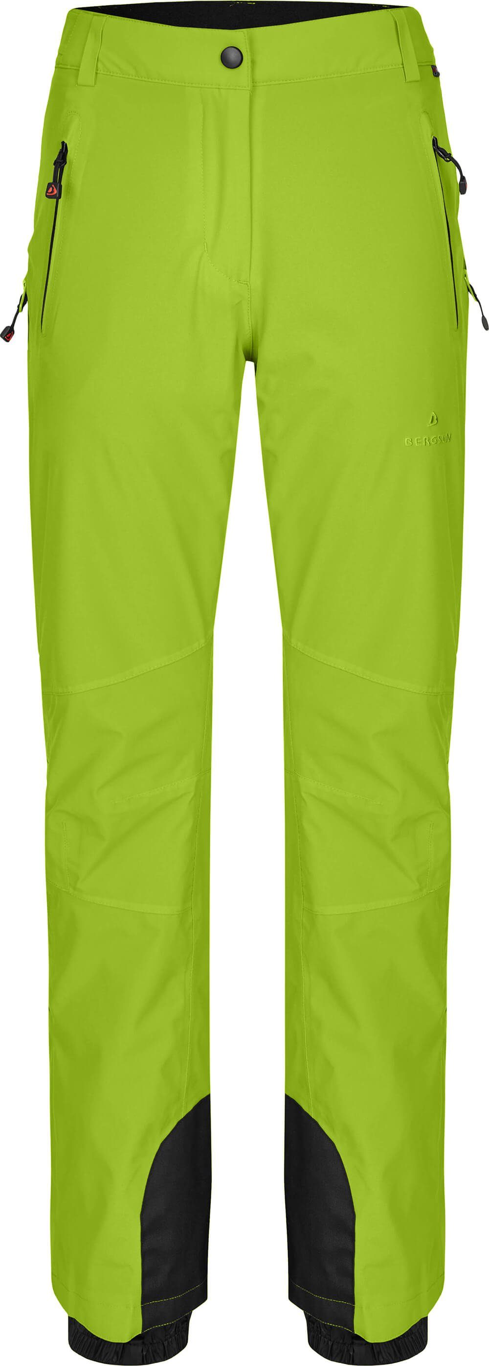 Bergson Skihose ICE light Slim Damen Skihose, unwattiert, 20000 mm Wassersäule, Normalgrößen, lime grün